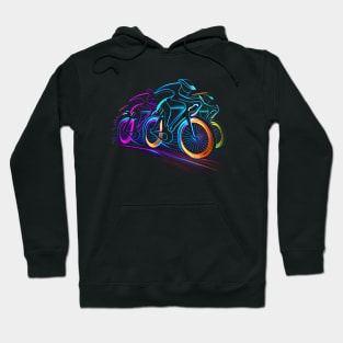 Cycling Bike Race Abstract Hoodie